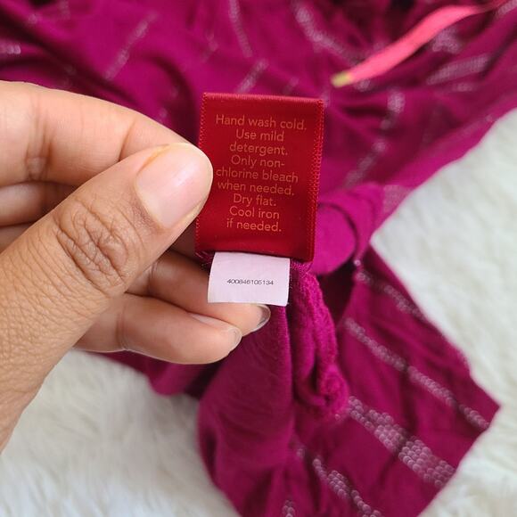 Jennifer Lopez Violet Studded Looped Sleeve Blouse Size Large - Picture 5 of 11